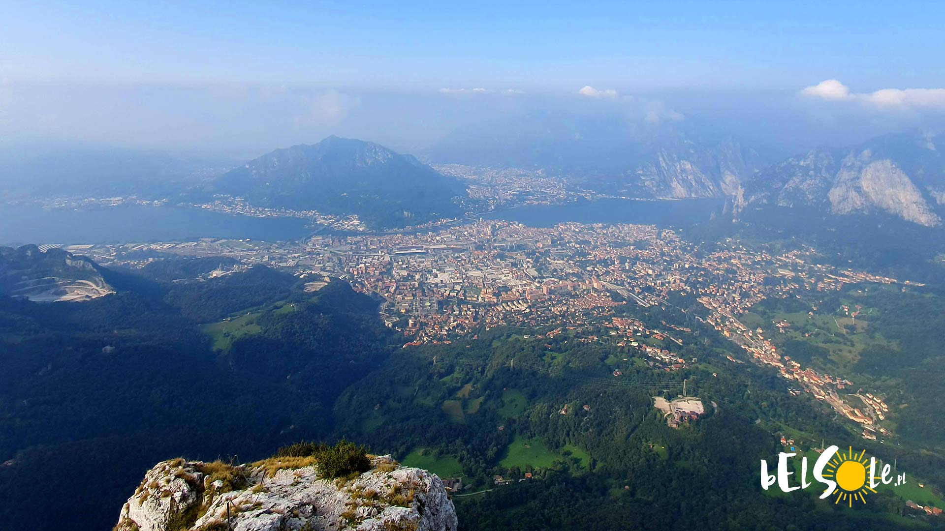View of Lecco from the lift