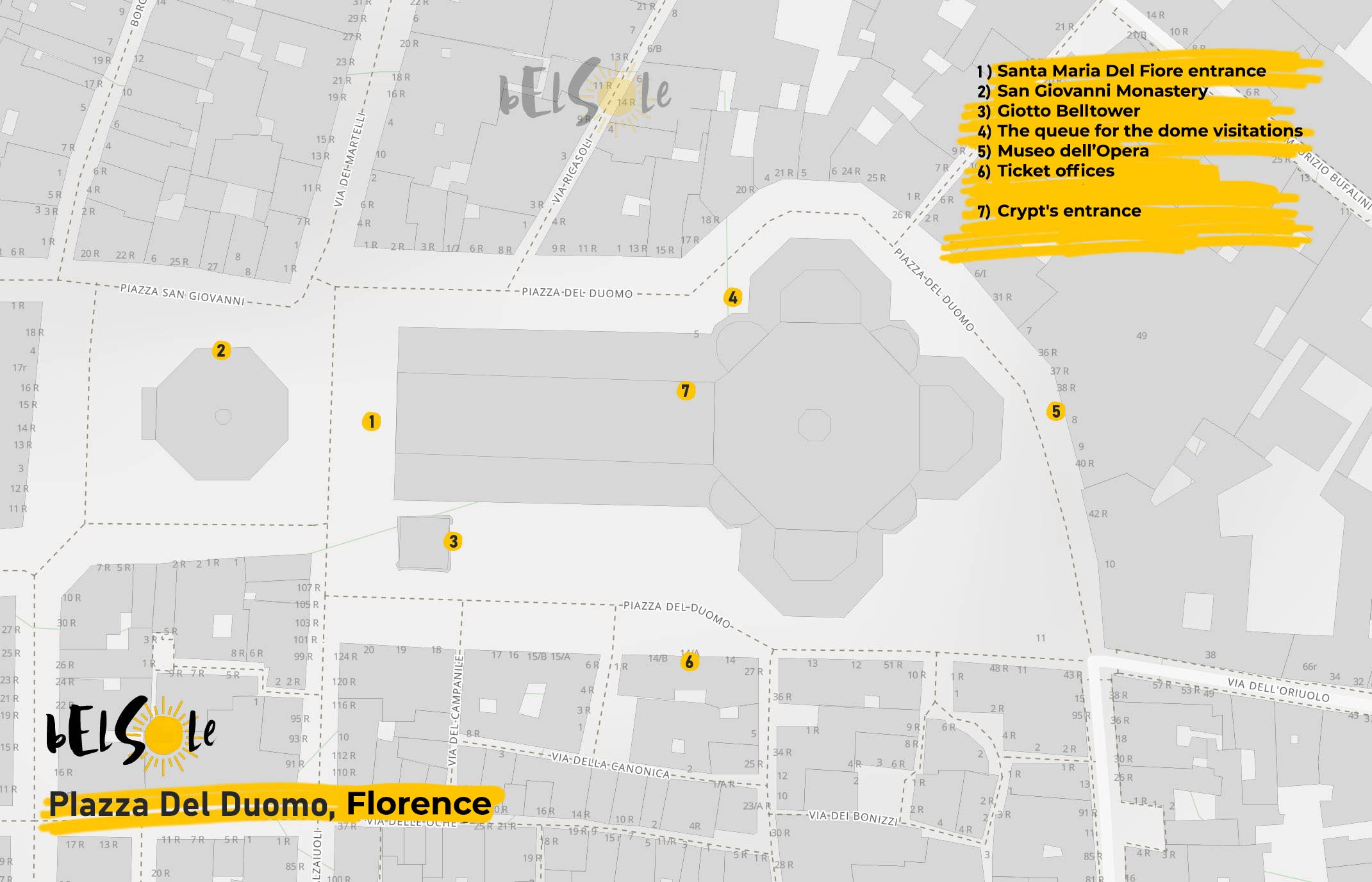 florence cathedral map
